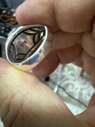 925 ayar doğal firuze taşlı erkek yüzük