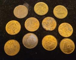 LOT.8 » 11 ADET 1 KURUŞ + 5 ADET ARKASI YAZISIZ KARTPOSTAL. İKİLİ LOTU.