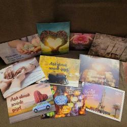 11 ADET 1 KURUŞ + 5 ADET ARKASI YAZISIZ KARTPOSTAL. İKİLİ LOTU.