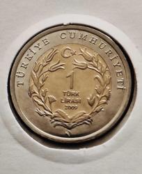 BİMETAL PARA, HAYVANLAR SERİSİ, 1 LİRA 2009 FİL