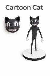 Cartoon Cat Kafa Magnet – El Yapımı