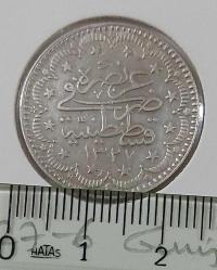 1327-6 GÜMÜŞ 5 KURUŞ SULTAN REŞAT DÖNEMİ ORİJİNAL ÇİLALTI M3RRR2 NADİRDİR