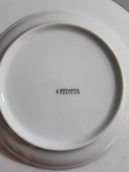 Kütahya Porselen Mavi Çiçekli Çukur Tabak (3 adet)