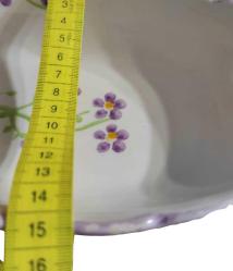 Çiçek Desenli Seramik Servis Tabağı