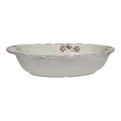 Çiçek Desenli Seramik Servis Tabağı