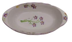 Çiçek Desenli Seramik Servis Tabağı