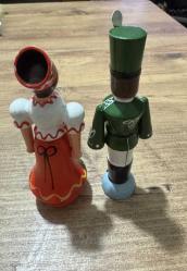 Antika Macar Halk Sanatı Erkek ve Kadın Figürinleri Erkek 14 cm Kadın 13 cm