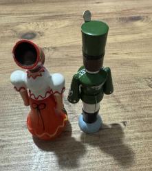 Antika Macar Halk Sanatı Erkek ve Kadın Figürinleri Erkek 14 cm Kadın 13 cm