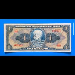 Brezilya 1 cruzeiro 1944 Çil / Islak imzalı eski emisyon