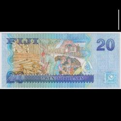 Fiji 20 dolar 2007 Çil Son Kraliçe paraları