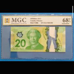 Kanada 20 dolar 2012 Çil Kraliçe Elizabeth Yüksek kondisyon