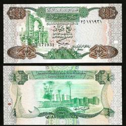 Libya çeyrek dinar 1984 Çil