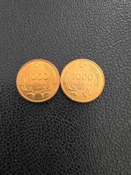 1995 Yılı Tedavül 1000 Lira Bronz Çil 2 adet