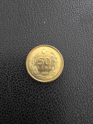 1988 YILI 50 LİRA MADENİ PİRİNÇ PARA, ÇİL