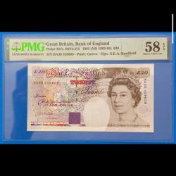 İngiltere 20 pound 1993 PMG 58 EPQ Kraliçe Elizabeth