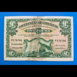 Cebelitarık 1 pound 1958 Haliyle Nadir