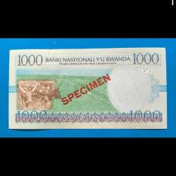 Ruanda 1000 frank 1998 Çil SPECIMEN