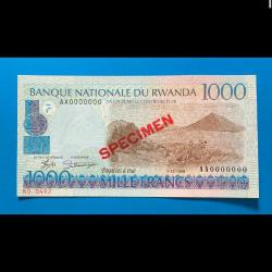 Ruanda 1000 frank 1998 Çil SPECIMEN