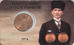 LOT.7 » 1971 10 kuruş Bronz orjinaldir Orjinal Kit içinde