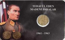 LOT.8 » 1961 1 kuruş Bronz orjinaldir Orjinal Kit içinde