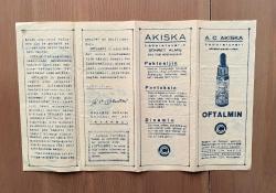 A. C. Akıska Laboratuvarı Oftalmin ilaç broşürü
