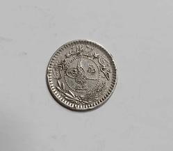 OSMANLI İMPARATORLUĞU PADİŞAH SULTAN MEHMET REŞAT HİCRİ 1327/3. SENE NİKEL 5 PARA ÇİL ALTI KONDİSYONDA