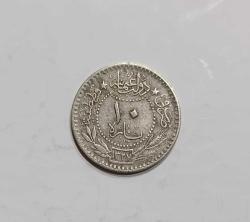 OSMANLI İMPARATORLUĞU PADİŞAH SULTAN MEHMET REŞAT HİCRİ 1327/5. SENE NİKEL 10 PARA ÇİL KONDİSYONDA