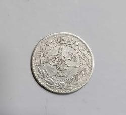 OSMANLI İMPARATORLUĞU PADİŞAH SULTAN MEHMET REŞAT HİCRİ 1327/5. SENE NİKEL 20 PARA ÇİL KONDİSYONDA