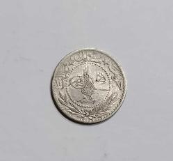 OSMANLI İMPARATORLUĞU PADİŞAH SULTAN MEHMET REŞAT HİCRİ 1327/5. SENE NİKEL 20 PARA ÇİL KONDİSYONDA