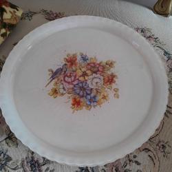 Antika Cam Boyama Tepsi