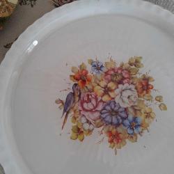 Antika Cam Boyama Tepsi