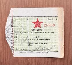 Çocuk Esirgeme Kurumu İane Makbuzu