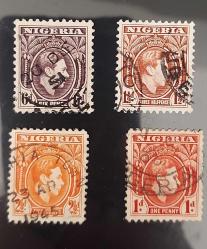 İngiliz sömürgesi NİJERYA, 1938, damgalı pullar