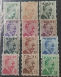 1956 Atatürk (Tek Çizgi Çerçeveli Portre) Pulları