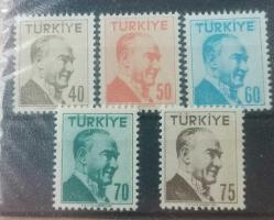 1956 Atatürk (Tek Çizgi Çerçeveli Portre) Pulları