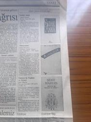 Güneş Gazetesi - Turkish Newspaper - 22 Ekim 1990 - şairlerden birleşme çağrısı - Can Yücel şairler Cumhuriyeti'nin kurulmasında öncülük edenlerin başında geliyor fotoğraf - Orta çağda şairler- Mis sokakta açılacak olan ve Ocak ayında yitirdiğimiz şair Cemal Süreyya'nın adı verilen şiir bayii - yeni çıkan kitaplar - Sudaki Anka yazan Tuğrul Tanyol - ölümsüzlük yazan Milan Kundera - Türkiye'de toplum ve siyaset yazan Şerif Mardin - belgelerle Opera ve Balemiz yazan Jak Deleon - sosyal yayınlarda imza ve söyleşi günleri - bu hafta ne okudular - Alev Sezer bugünlerde Richard Bach'ın Bir ve Bekir Yıldız'ın darbe adlı kitaplarını okuyor - Brunello İle Somezi konser salonunda - Cemal Reşit Rey - darbelerin ekonomisi kitabı yazan Mehmet Altan - yüreğimin Orta yeri sinema yazan Atilla Dorsay - Cam Fanusun altında yazan Ananis Nin - Başbakan Yıldırım Akbulut terörün islamisi olmaz - bölge bakanlar havaya girdi - İstanbul büyükşehir Belediye Başkanı Nurettin Sözen bombayı patlattı