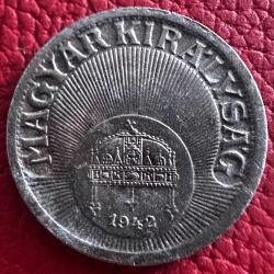 Macaristan 10 Filler 1942  Çelik.