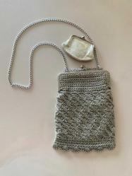 Antika El işi Gece Çantası Clutch 1930s