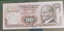 6 Emisyon A 45 Seri 50 Lira Çil altı