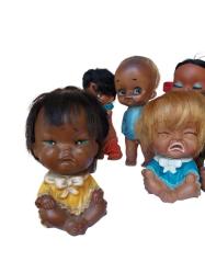 vintage damgalı japon bebekler