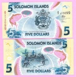 LOT.10 » Solomon Islands 5 Dollars ND 2019 P 38 Polymer UNC (TK 19 179) ÇİL
