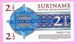 LOT.3 » Suriname 2,5 Dollar 2004 p156 UNC  (TK 19 214) ÇİL