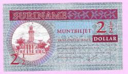 Suriname 2,5 Dollar 2004 p156 UNC  (TK 19 214) ÇİL