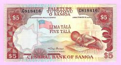 LOT.7 » SAMOA P.26 5 TALA PFX C UNC (TK 19 200) ÇİL