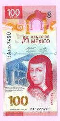LOT.4 » MEXICO 100 Pesos 06.01.2021 Polymer  Pick 134c(1) UNC (TK 19 196) ÇİL