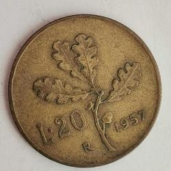 İTALYA  1957    20 LİRA