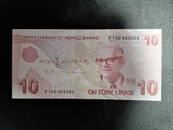 9. EMİSYON 10 TÜRK LİRASI  F  140 40 50 60 ( MERDİVEN ) ÇİL  TCM 4941