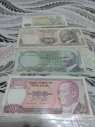 6-7 emisyon Çil  4 adet kağıt para lotu