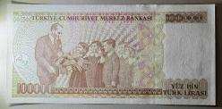 7. Emisyon 100.000 Türk Lirası F41 119202 Çil Kondisyonda Koleksiyonluk Eski Para