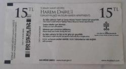 TOPKAPI SARAYI MÜZESİ HAREM DAİRESİ GİRİŞ BİLETİ